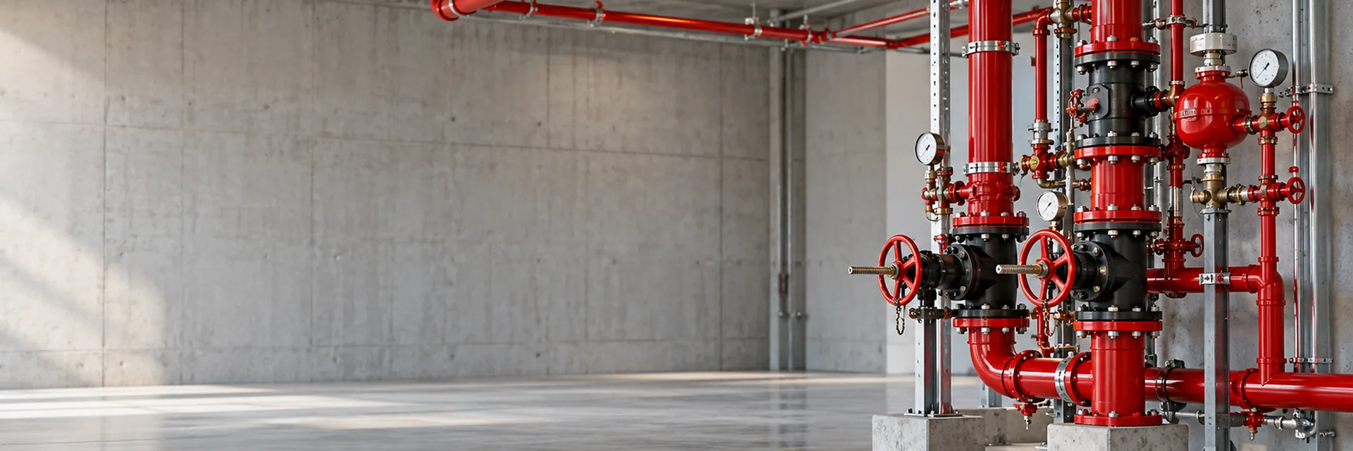Fire sprinkler pipework installed through a ceiling — fire sprinkler and fire protection contractor insurance
